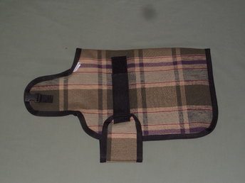 24" Green Plaid Winter Goat Coat, Sheep Jacket, Fleece Lining Buck Doe Goat Supplies