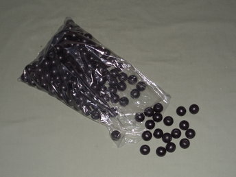2 pounds black wood beads