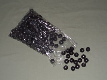 1 inch round black wood beads