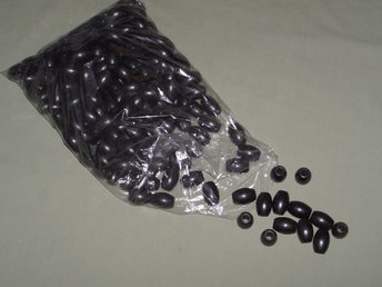 black wood barrel beads