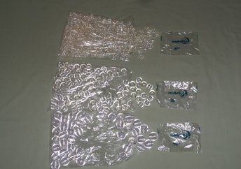 clear plastic macrame beads