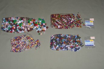 small macrame beads mixed lot