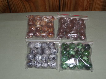 assorted macrame plastic beads