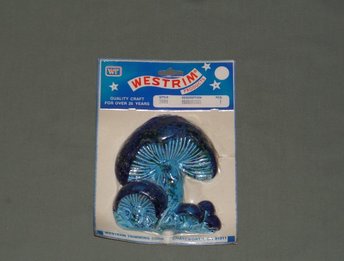 Blue Westrim mushroom bead